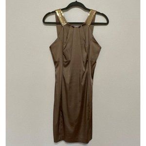 Calvin Klein Sleeve Gold Cocktail Dress Size 4